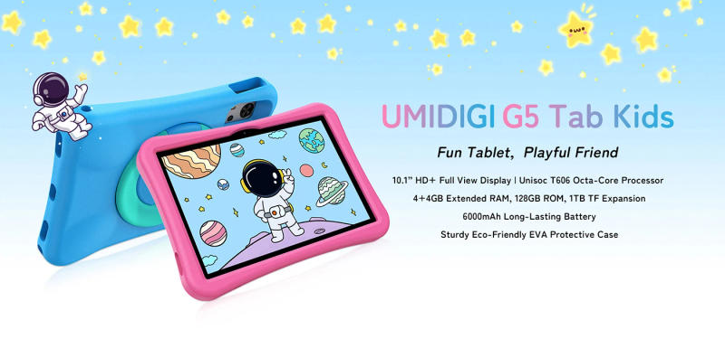 Description Picture 2 of item[World Premiere] UMIDIGI G5 Tab Kids Tablet Android 13 10.1 Inch Quad Core Children Tablets For Learning 4GB 128GB 6000mAh