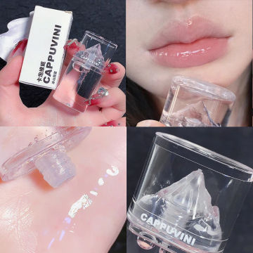 2023 Ice Mountain Lip Gloss Honey Lip Oil Crystal Jelly Lip Glaze Moisturizing Transparent Waterproof Lips Makeup Cosmetics