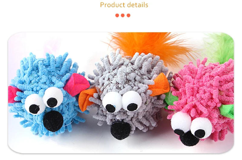 Description Picture 5 of itemInteractive Toy for Cat Feather Scratch Bite Resistance Simulation Mouse Cat Toys Funny Soft Plush Mouse Kitten Pet Toy Supplies
