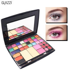 Professional 37 Color Eyeshadow  Palette Set Shimmer Lip Gloss Collection Makeup Kit Matte Eye Shadow Face Foundation