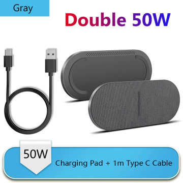 55W 2 in 1 Wireless Charging Pad for iPhone 11 13 12 Pro XS Max Samsung S22 S21 S20 S10 Dual  Fast Charger Mat for Airpods 3 Pro