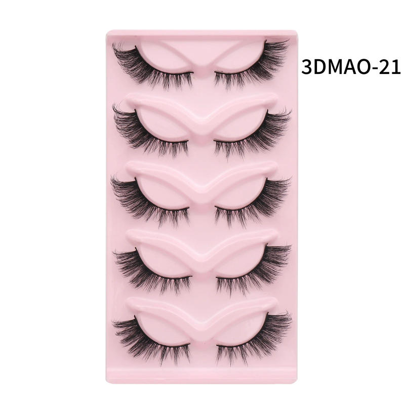 Description Picture 3 of itemHBZGTLAD Cat eye Eyelashes 3D Natural False Lashes Fluffy Soft Cross 5 pairs Manga Lashes Wispy Natural Eyelash Extension Makeup