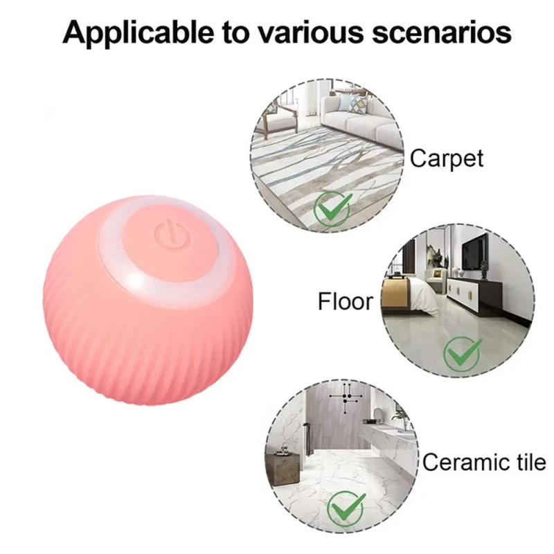 Description Picture 4 of itemElectric Dog Toys Smart Puppy Ball Toys For Cat Small Dogs Funny Auto Rolling Ball Self-moving Puppy Games Toys Pet Accessories