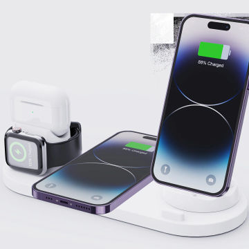 5 In 1 Wireless Charger Stand For IPhone 14 13 12 11 Samsung Xiaomi  Fast Charging Dock Station For Airpods Pro IWatch 7 Type C