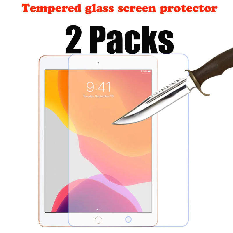 Description Picture 2 of item2PCS temperd glass screen protector for iPad 10.2 2020 2019 2021 7th 8th 9th generation 9H 2.5D tablet screen protective film