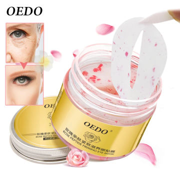 60pcs/bottle OEDO Rose Peptide Firming Eye Mask Women Collagen Gel Whey Protein Face Care Sleep Patches Health Eyes Patch