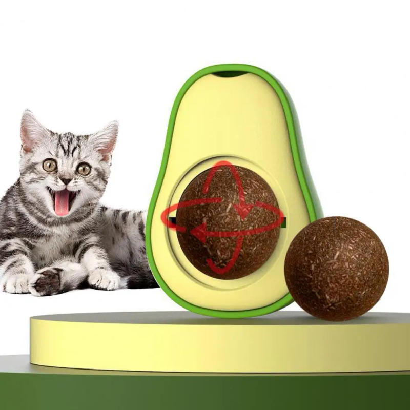 Description Picture 5 of itemEco-friendly Catnip Ball Bite Resistant Relieve boredom Playing Toy Avocado Catnip Wall Ball Cat Toys