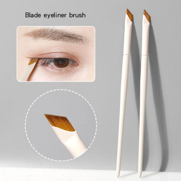 Upgrade Ultra Thin Eyeliner Brush White Fine Angle Flat Lying Silkworm Brush Makeup Beauty Tools Soft Precise Detail Brush