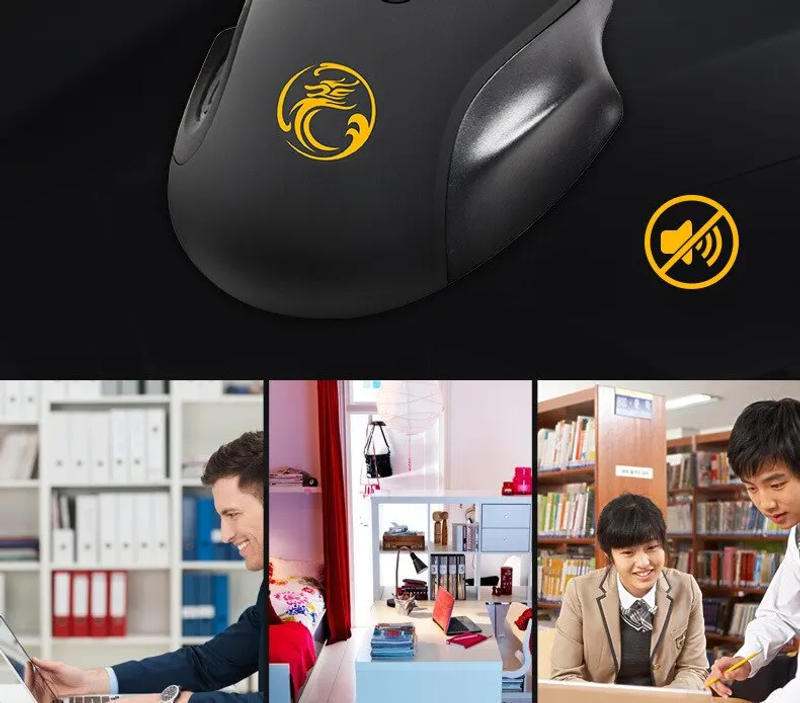 Description Picture 5 of itemIMICE G-1800 2.4Ghz Silent Mouse Bluetooth 1600DPI for Laptop Rechargeable 4 Keys Wireless Gaming Mouse USB Transmission 10m