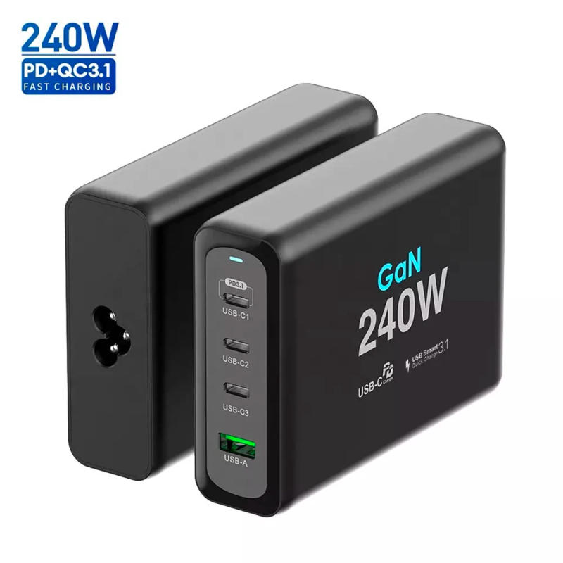 Description Picture 2 of item240W USB C Wall Charger 4-Port PD 100W 200W PPS65W GaN2 Fast Charging Station Laptop Travel Adapter for MacBook Pro iPhone14 13