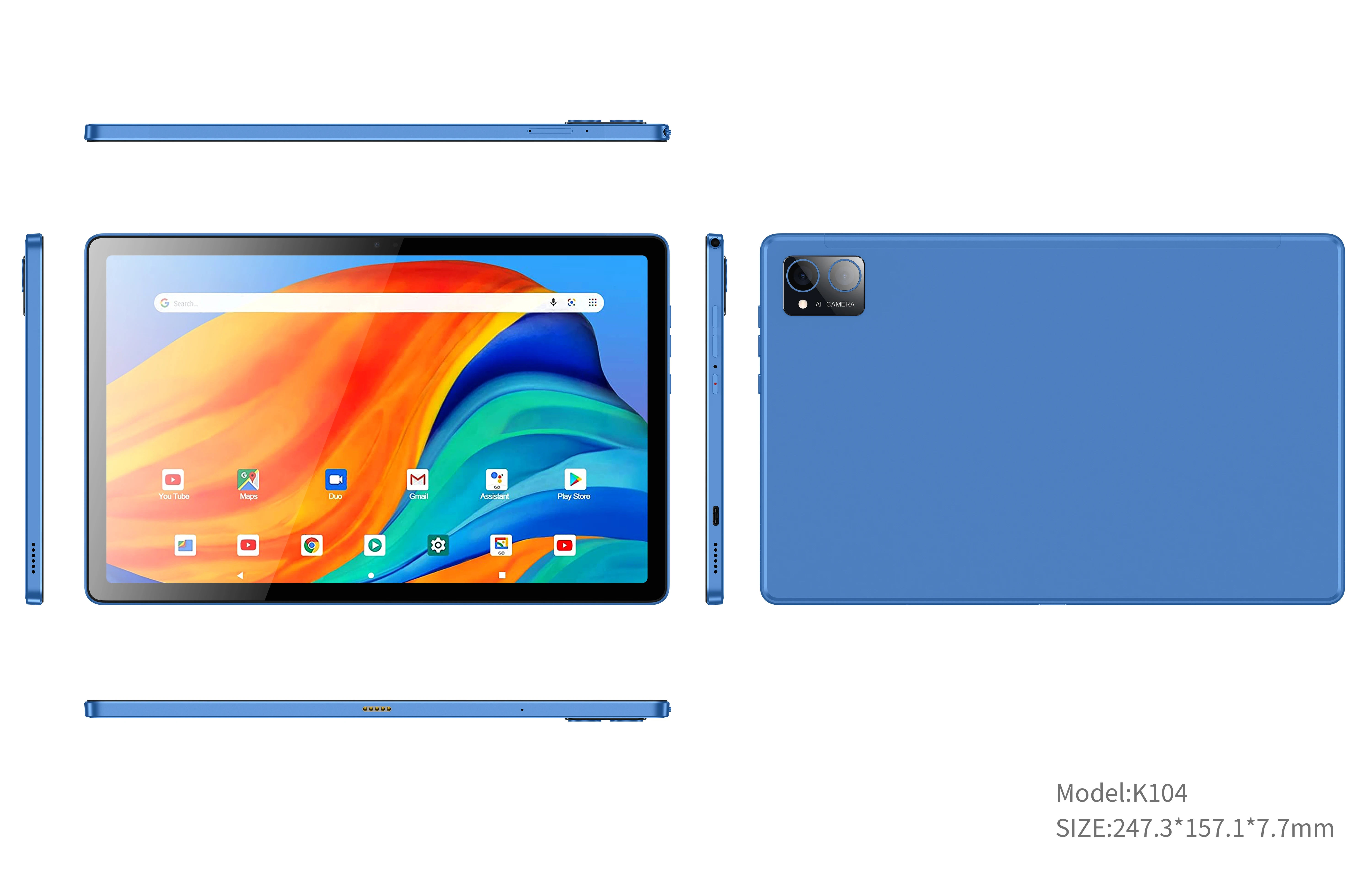 k104 Tab 6GB 128G Tablet MTK6769 Heilo X25