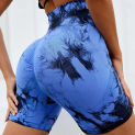 LAISIYI Seamless booty shorts Tie Dye Gym Leggings High Waist Tummy Control Push Up Tights Women Sports Leggings Biker Shorts