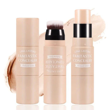 Concealer Stick Contour Neutral Makeup Smoother Moisturizing Concealer Highlighter Stick Double Head with Brush