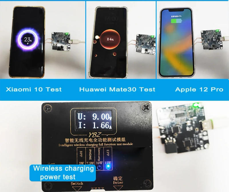 Description Picture 4 of itemTX530 15W/20W 12V Wireless Fast Charging Mobile Phone Charger Module PCBA Circuit Board with Large Coil 3-12MM Long Distance
