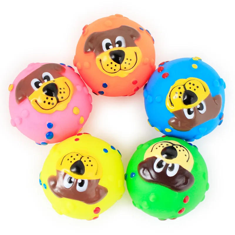 Description Picture 4 of item10PCS Random Pet Dog Toy Puppy Cat Vinyl Ball Dog Squeaky Toy Quack Chew Sound Play Fetching Funny Toy For Small Dog