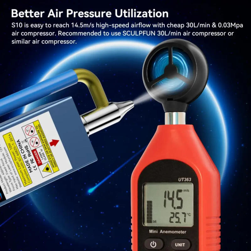 Description Picture 5 of itemSCULPFUN S10 Air Assist Pump Laser Engraving Machine 10W Engraver High-speed Industrial-grade Carving 410x400mm area