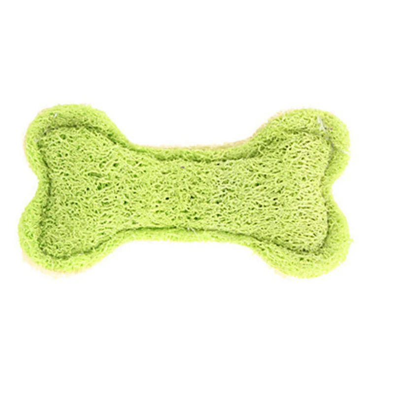 Description Picture 3 of itemPet Dogs Cats Bone Style Tooth Cleaning Green Loofah Pet Toys Pet Dog Chew Toys For Playing Dog Chew Bones 10cm