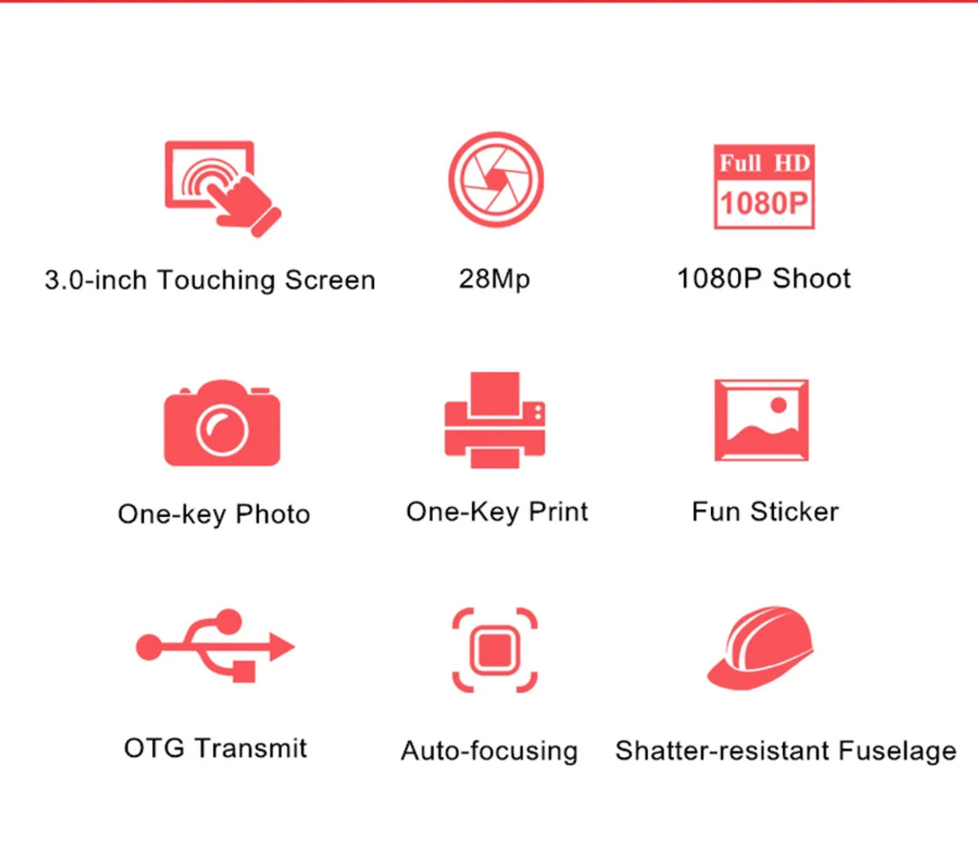 Description Picture 3 of itemChildren Camera Instant Print Camera For Kids 1080P HD Camera Instantane With Thermal Photo Paper Toys Camera For Birthday Gifts