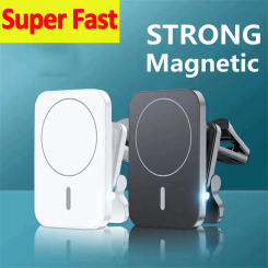 15W Magnetic Wireless Charger Car Air Vent Stand Phone Holder Mini  Fast Charging Station For iPhone 12 13 14 Pro Max macsafe