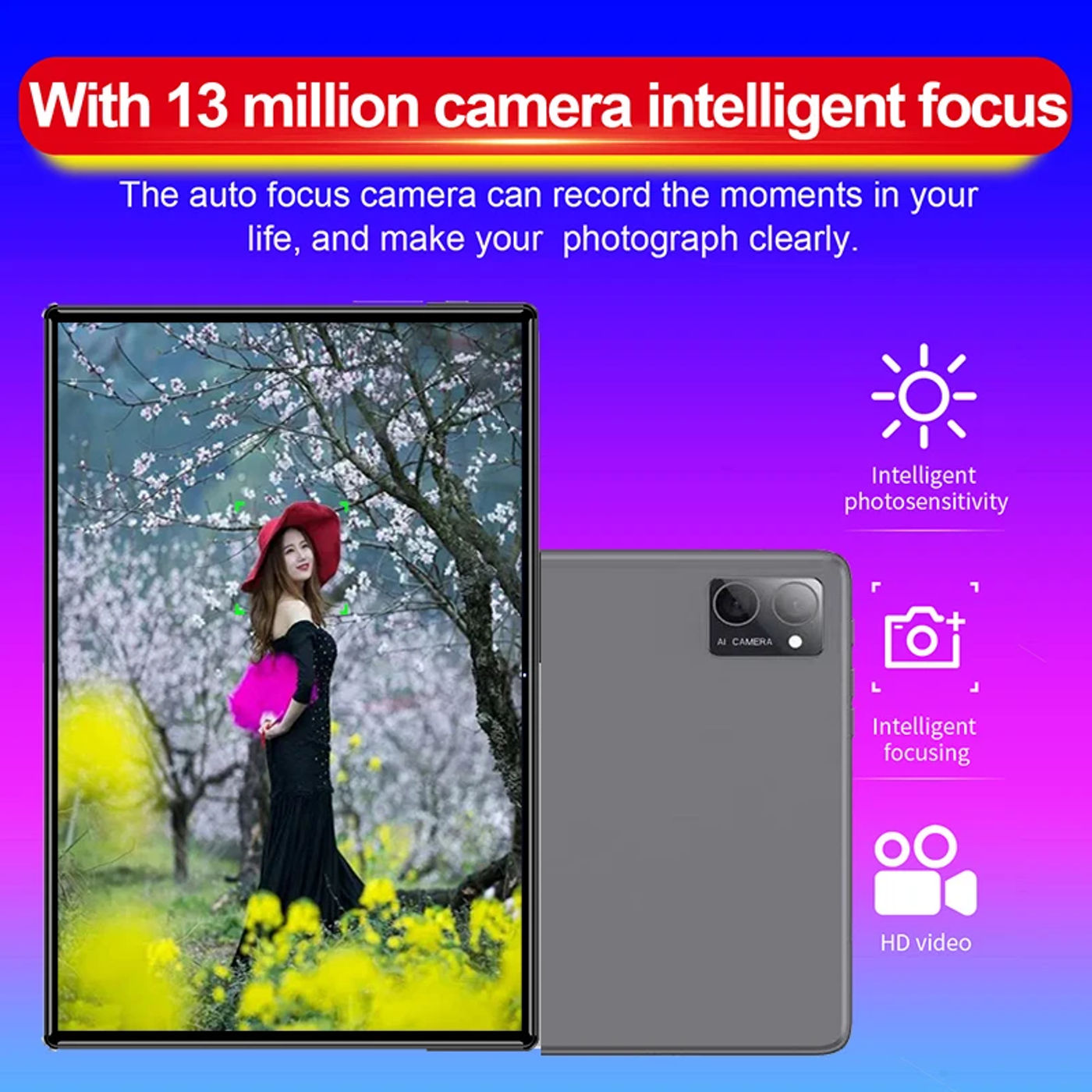 Description Picture 6 of item2023 New 4G+64GB+Free 64GB TF Card Tablets Android 12.0 Tablet PC 10.1 Inch 4G WiFi Online Learning Machine Large Screen tablet