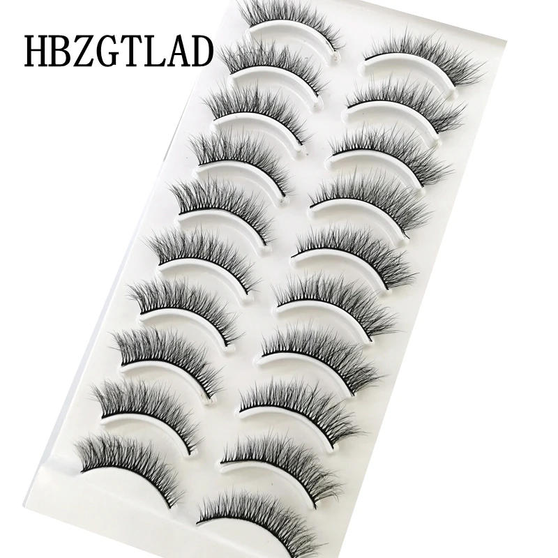 Description Picture 2 of itemNew 10 Pairs 3D Faux Mink Lashes Fluffy Soft Wispy Natural long False Eyelashes Curly lashes wholesale Reusable eye lashes