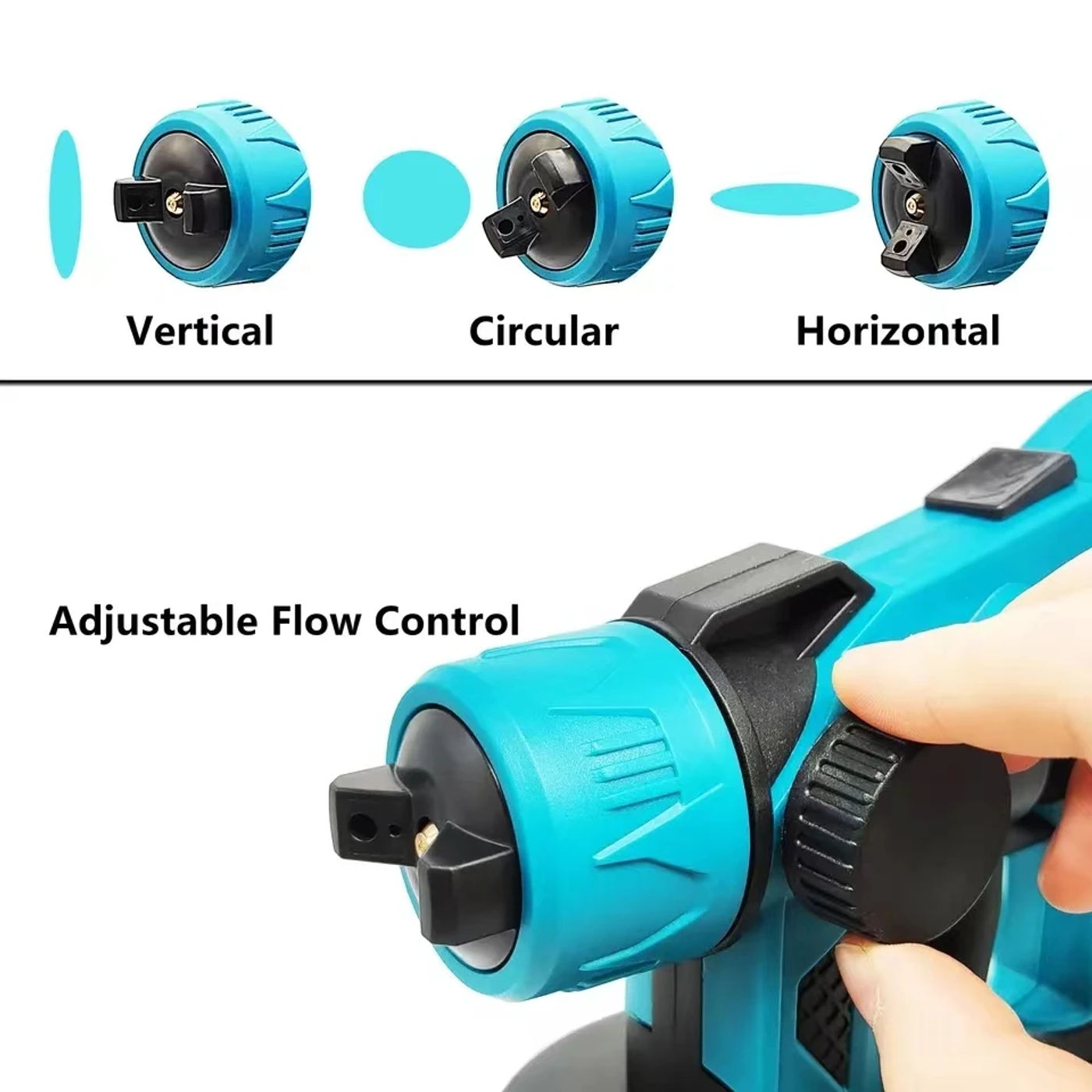 Description Picture 4 of itemElectric Spray Gun Cordless Paint Sprayer Auto Furniture Steel Coating Airbrush Compatible For Makita 18V Battery