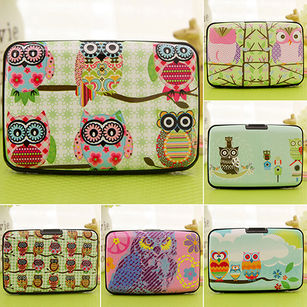 Thin Cute Owl Multilayers Bag Pocket ID Credit Bus Card Wallet Holder Case