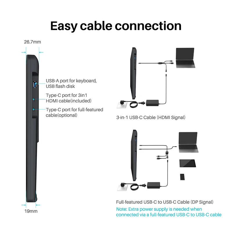 Description Picture 5 of itemHUION Kamvas 22 Graphic Pen Tablet Monitor Pen Display 21.5 Inch Anti-glare Screen 120%s RGB Windows Mac And Android Device
