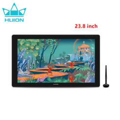 HUION Kamvas 24 Graphics Tablet Monitor 23.8 Inch QHD Screen Anti-Glare Glass Film Pen Display with Stand Support PC Android