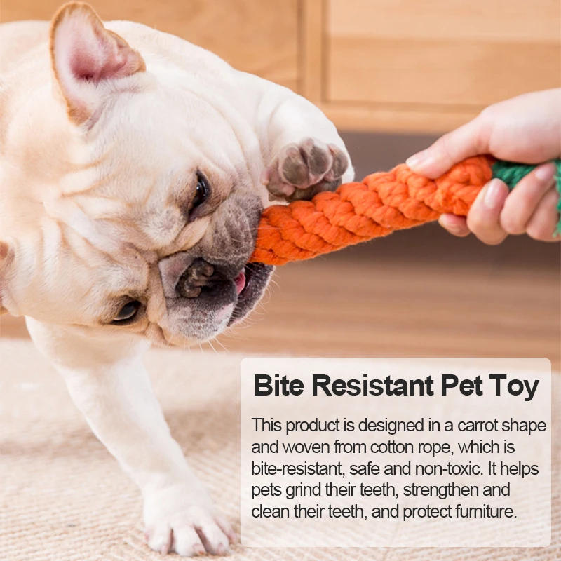 Description Picture 3 of itemCotton Rope Pet Dog Toys Cartoon Animal Dog Chew Toys Durable Braided Bite Resistant Puppy Molar Cleaning Teeth Cotton Rope Toy