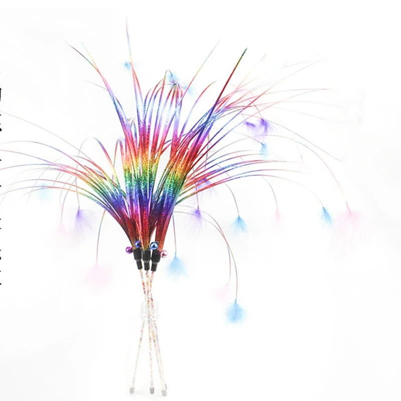 Description Picture 3 of itemCreative Cat Teaser Toy Funny Long Tassel Cat Wand Toy Kitten Teasing Wand Interective Playing Fairy Ribbons Toy For Kitten Cats
