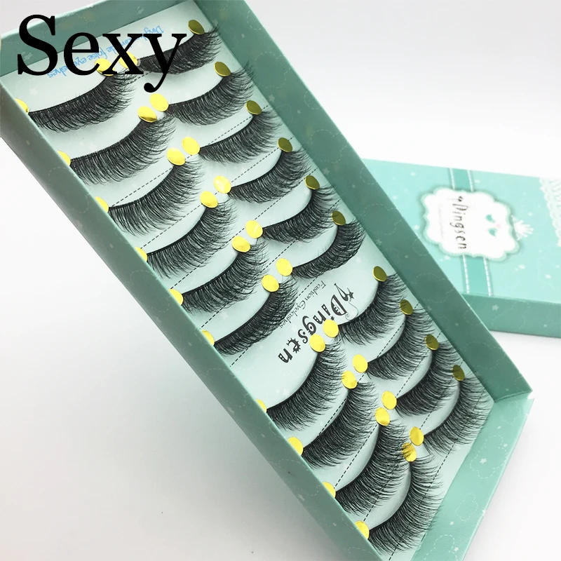Description Picture 5 of itemHot 10Pairs Handmade 3D Soft Faux Mink Hair False Eyelashes Crisscross Wispy Fluffy Lashes Extension Eye Makeup Tools #3D-66 New
