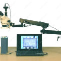 Articulating Arm Microscope--AmScope Supplies 3.5X-90X 144-LED Articulating Arm Zoom Stereo Microscope + 5MP Digital Camera