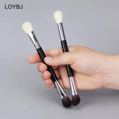 LOYBJ Goat Hair Eyeshadow Brush Nose Shadow Makeup Brushes Cosmetic Powder Eye Shadow Detail Highlight Double Head Make Up Brush