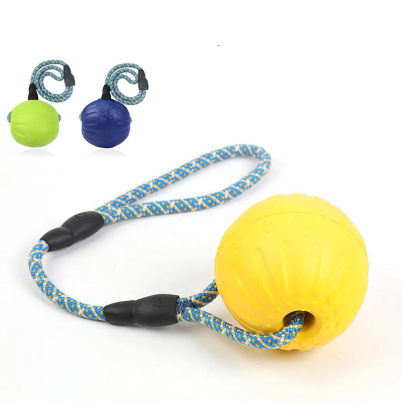 Description Picture 2 of itemPet Molar Bite Toys Dog Rubber Chew Balls Cleaning Teeth Puppy Biting Toy Outdoor Traning Fun Playing Rope Ball Toy For Dog Cat
