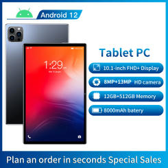 2023 Android 12.0 Tablet PC 10.1 Inch 12GB RAM 512GB ROM 8800mAh 5G Call Phone Tablet Dual Card Slot Support Netflix