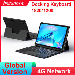 Nenmone 2 IN 1 Tablet PC 10.1 Inch Portable Notebook 1920×1200 IPS 4GB RAM 128GB ROM MT6771 Android 10 Tablets With Keyboard