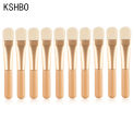 KSHBO 5/10/20Pcs Facial Mask Brush Fan Shaped Soft Face Professional Makeup Brushes Wooden Handle Skin Care Cosmetics Tools