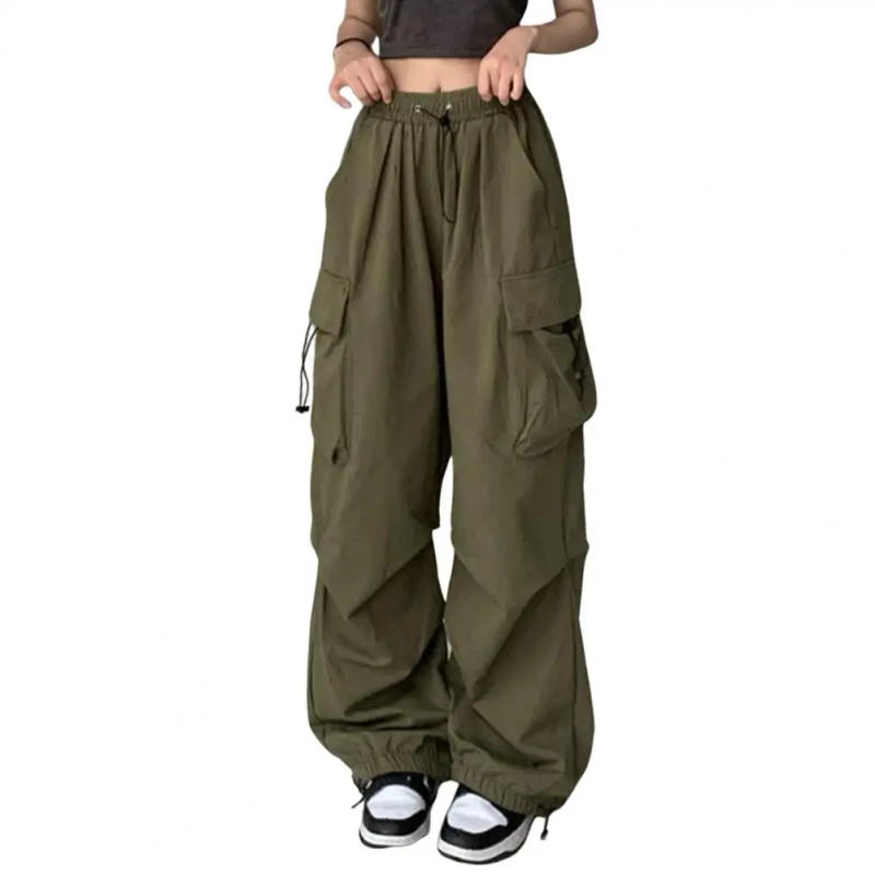 Description Picture 2 of itemWomen Streetwear Techwear Cargo Korean Harajuku Parachute Track Pants Men Tech Sweatpants Wide Leg Joggers Trousers Clothes