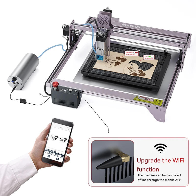 Description Picture 5 of itemAtomstack AIC1 Gas Assisted Auto Control Box Wifi Offline App Control for Lightburn