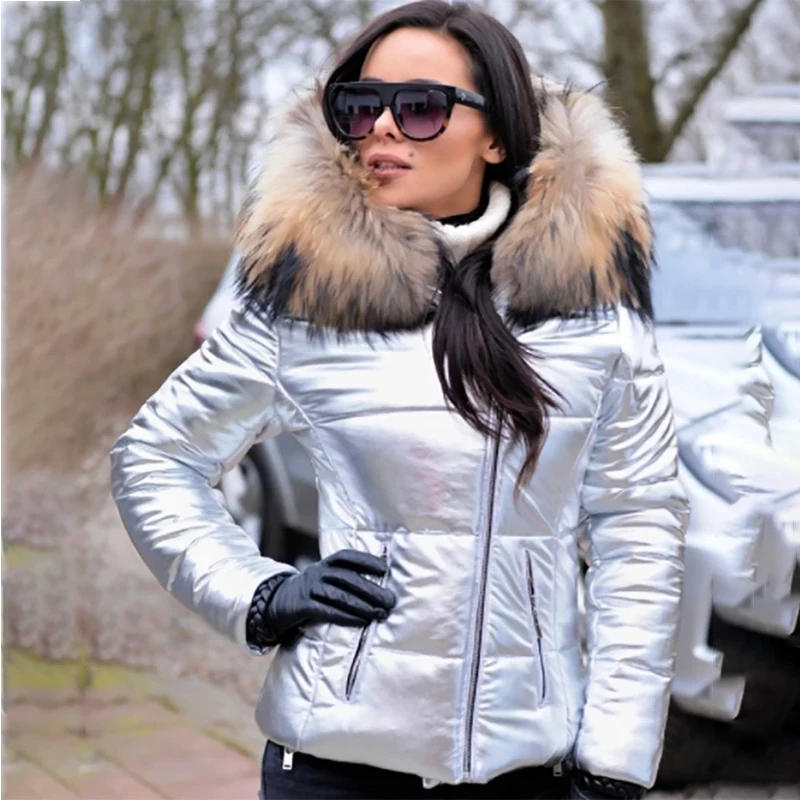 Description Picture 4 of itemWinter Jacket Women Parka Fur Collar Hooded Coat Casual Slim Short Jacket Fashion Female Jacket Cotton Padded Warm Outwear