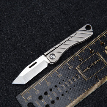TC4 Titanium Alloy Mini  Folding Knife EDC Portable Keychain Pendant Knife Express Unpacking Pocket Knife Gift EDC Tool