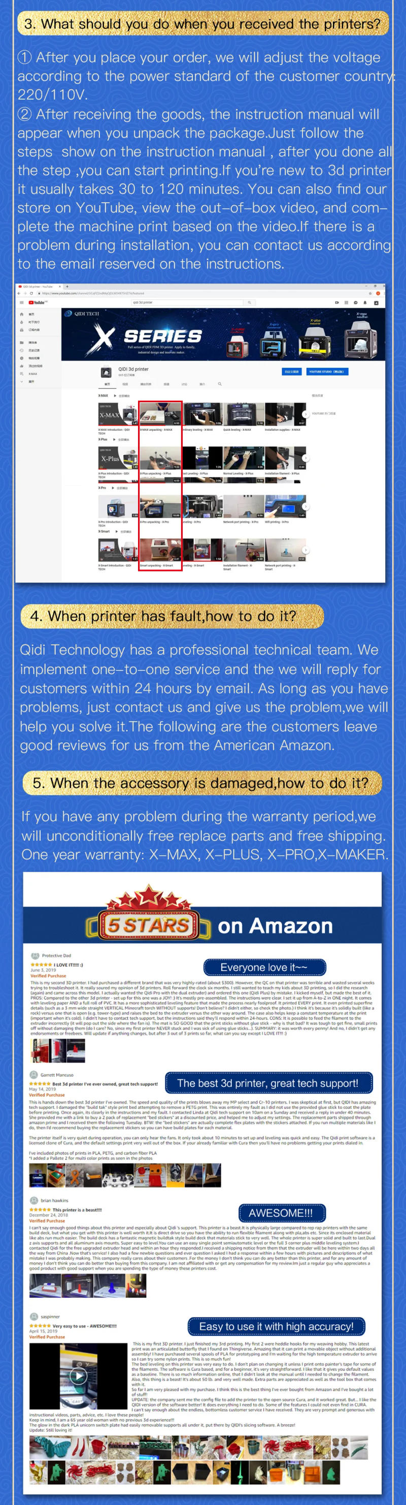 Description Picture 3 of itemQIDI TECH 3D Printer X-Plus Large Size FDM Impresora 3d Diy Kit Modular Design Printer 3d Filament Plastic