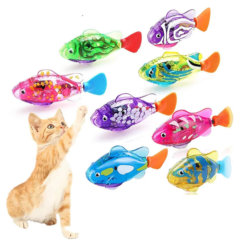 Description Picture 6 of itemCat Interactive Electric Fish Toy Water Cat Toy for Indoor Play Swimming Robot Fish Toy for Cat and Dog with LED Light Pet Toys