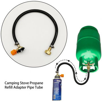 Gas Refill Adapter Leakproof Rubber Gas Refill Pipe Tube Heat-resistant Propane Refill Hose Propane Bottle Refill Hose