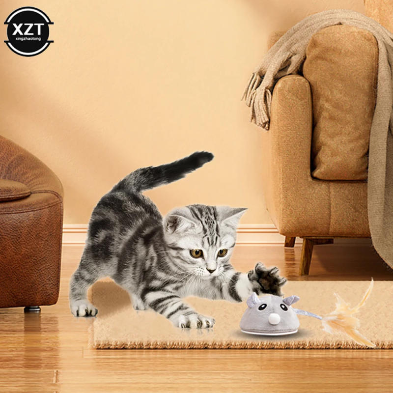 Description Picture 2 of itemUSB Charging Cat Interactive Toys Simulation Mouse Cat Toys Funny Teasing Automatic Cat Toys Smart Automatic Toys Pet Cat Toys