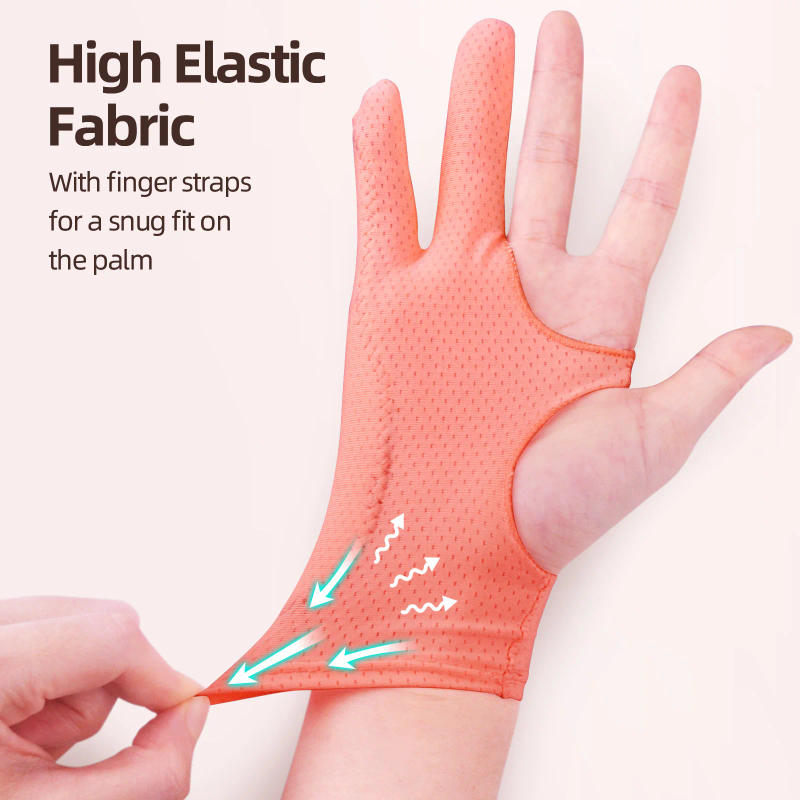 Description Picture 5 of item1PC Pink Drawing Glove for Any Graphics Drawing Table 2 finger Anti-Fouling Right And Left Hand Drawing Gloves Artist
