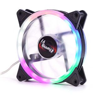 Mute RGB LED Lights Computer PC Case Cooling Fan Cooler Heat Dissipation Tool