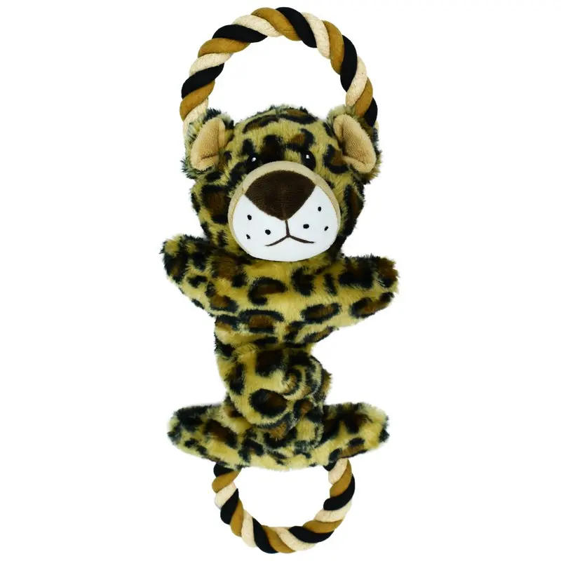 Description Picture 2 of itemwith Rope Dog Toy, Pull and Crinkle, Leopard For dog Pelota para perro Puppy accessories luxury Puppy accessories Cat toys Dog t