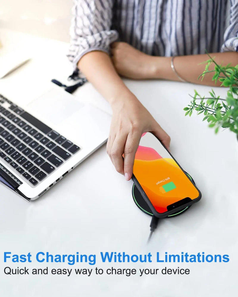Description Picture 3 of itemNEW 50W Fast Wireless Charger Pad for iPhone 13 12 11 X Pro Max For Samsung Galaxy S21 S20 S10 S9 S8 Iconic Brand Wireless Charging